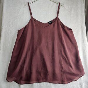 Torrid Sophie Swing Cami Tank Top Rose Brown Relaxed Adjustable Straps Size 1